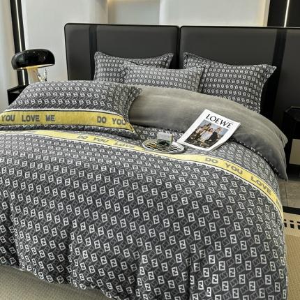 91家纺网 家纺一手货源 找家纺 （总）耀达 2024新款轻奢加厚牛奶绒四件套