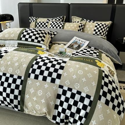 91家纺网 家纺一手货源 找家纺 （总）耀达 2024新款轻奢加厚牛奶绒四件套