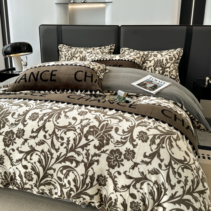 91家纺网 家纺一手货源 找家纺 （总）耀达 2024新款轻奢加厚牛奶绒四件套