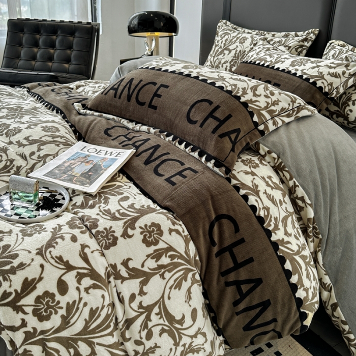 91家纺网 家纺一手货源 找家纺 （总）耀达 2024新款轻奢加厚牛奶绒四件套