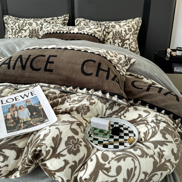 91家纺网 家纺一手货源 找家纺 （总）耀达 2024新款轻奢加厚牛奶绒四件套