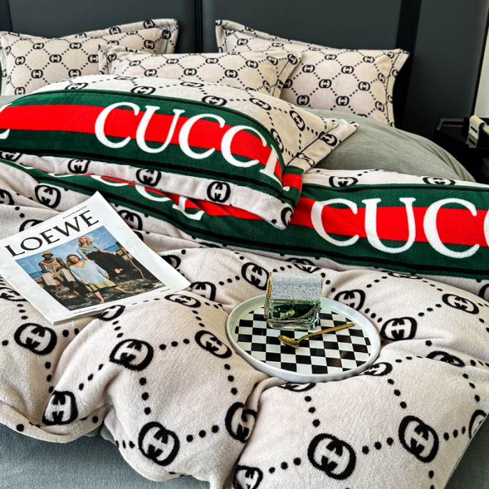 91家纺网 家纺一手货源 找家纺 耀达 2024新款轻奢加厚牛奶绒四件套 古奈