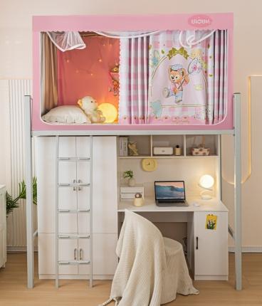 91家纺网 家纺一手货源 找家纺 （总）爱妮灵蚊帐 2023新款涂银层强遮光可伸缩宿舍遮光学生蚊帐