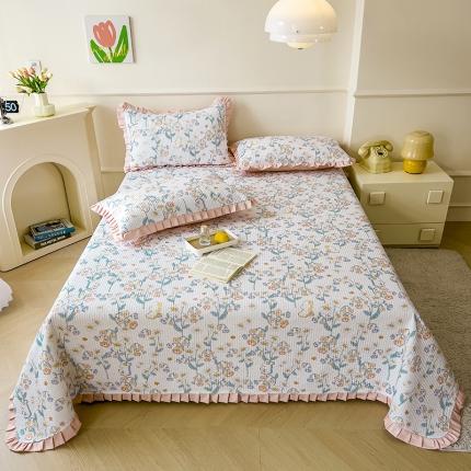 91家纺网 家纺一手货源 找家纺 （总）爱思佳 2023新品云锦棉韩版数码印花款床盖三件套系列