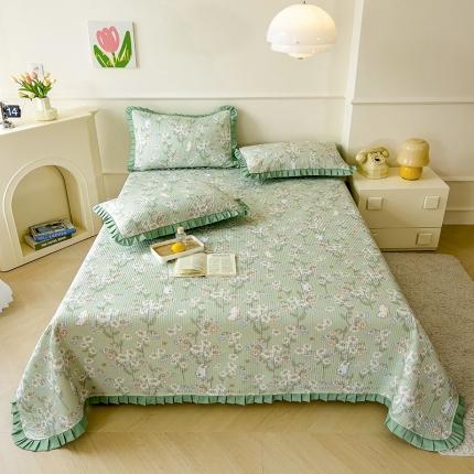 91家纺网 家纺一手货源 找家纺 （总）爱思佳 2023新品云锦棉韩版数码印花款床盖三件套系列