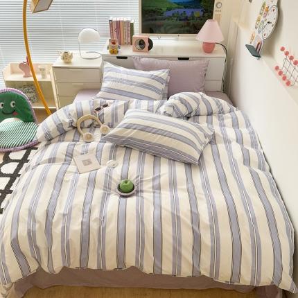 91家纺网 家纺一手货源 找家纺 （总）昔可 2023新款全棉ins格子混搭系列四件套