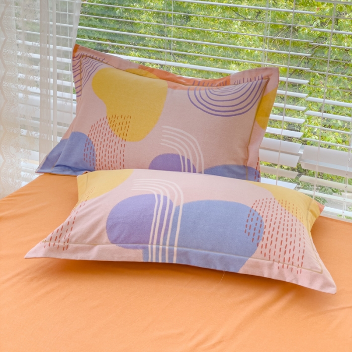 91家纺网 家纺一手货源 找家纺 铭浩2025新款纯棉棉加厚磨毛升级喷气面料全棉四件套三件套 兰迪