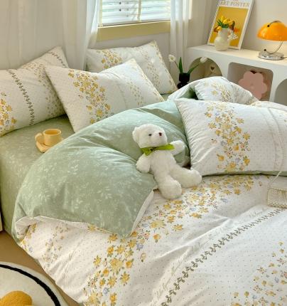 91家纺网 家纺一手货源 找家纺 （总）芊寻 2024新款全棉13372田园风印花系列单被套