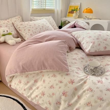 91家纺网 家纺一手货源 找家纺 （总）芊寻 2024新款全棉13372田园风印花系列单被套