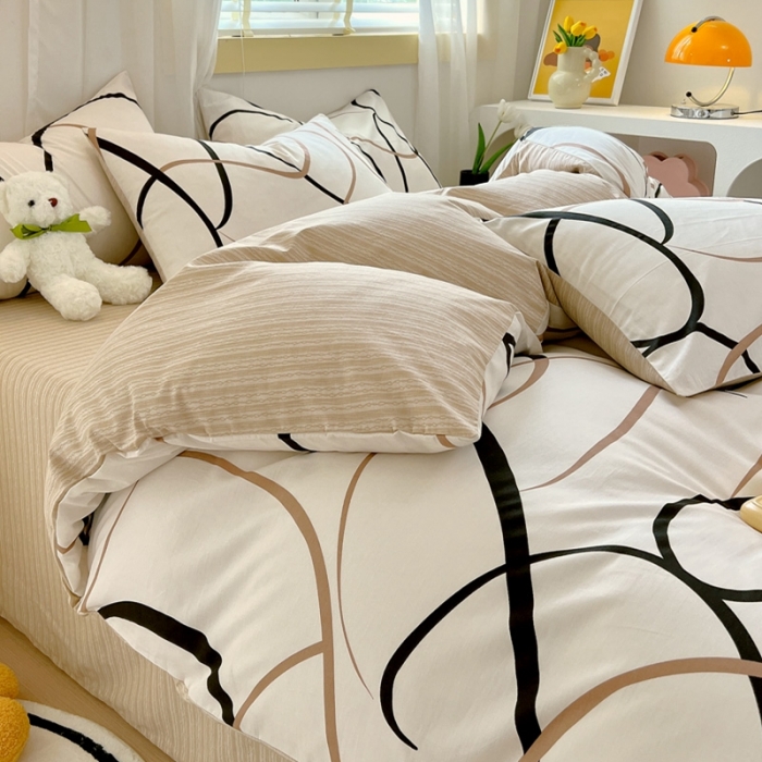 91家纺网 家纺一手货源 找家纺 芊寻 2024新款全棉13372田园风印花系列单被套 都市圈