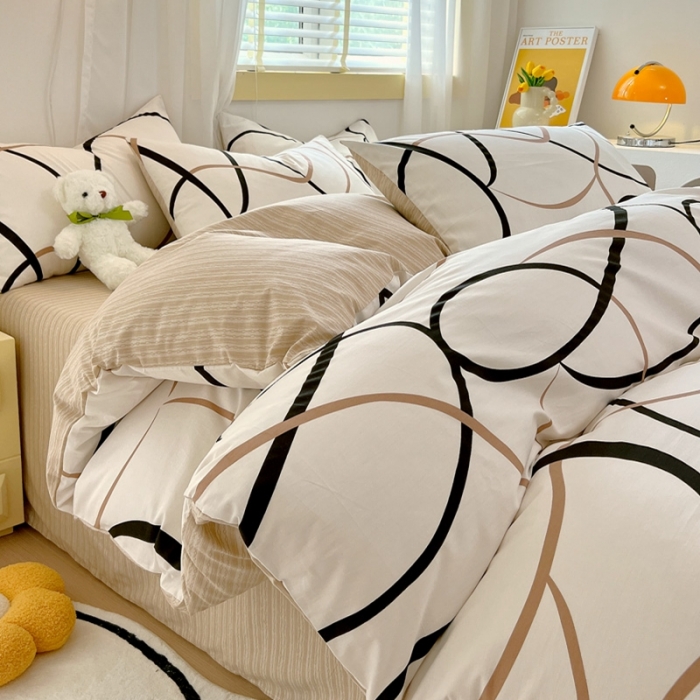 91家纺网 家纺一手货源 找家纺 芊寻 2024新款全棉13372田园风印花系列单被套 都市圈