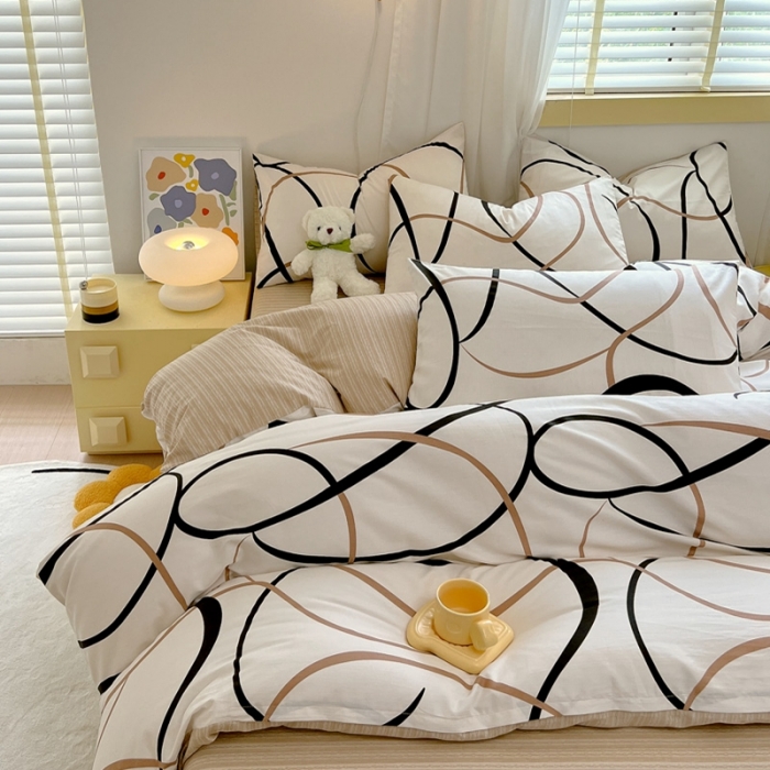 91家纺网 家纺一手货源 找家纺 芊寻 2024新款全棉13372田园风印花系列单被套 都市圈