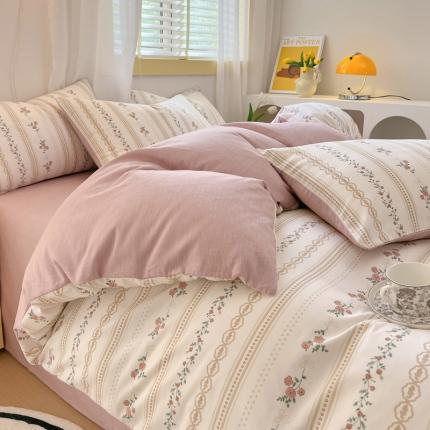 芊寻 2024新款全棉13372田园风印花系列单被套 慕颜