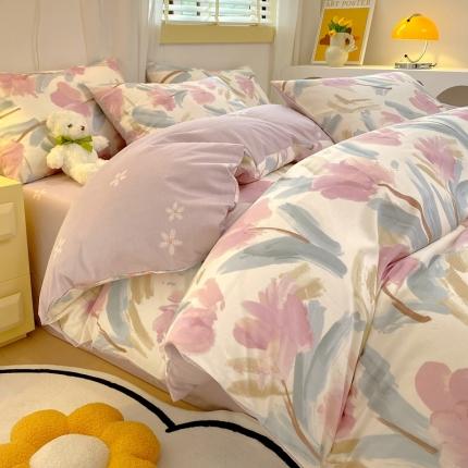 芊寻 2024新款全棉13372田园风印花系列单被套 轻絮私语