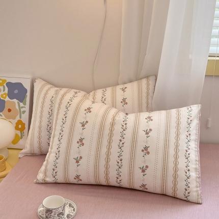 91家纺网 家纺一手货源 找家纺 （总）芊寻 2024新款全棉13372田园风印花系列单枕套