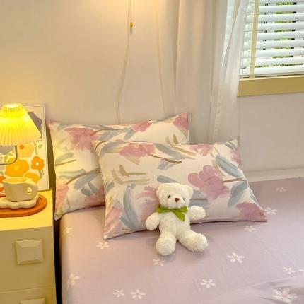 91家纺网 家纺一手货源 找家纺 （总）芊寻 2024新款全棉13372田园风印花系列单枕套