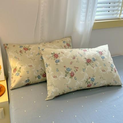 91家纺网 家纺一手货源 找家纺 （总）芊寻 2024新款全棉13372田园风印花系列单枕套
