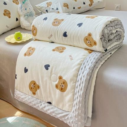 91家纺网 家纺一手货源 找家纺 （总）一加一 2025新款全棉印花豆豆大豆被