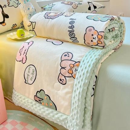 91家纺网 家纺一手货源 找家纺 （总）一加一 2025新款全棉印花豆豆大豆被