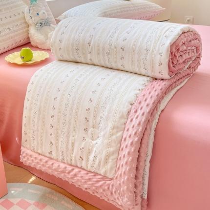 91家纺网 家纺一手货源 找家纺 一加一 2025新款全棉印花豆豆大豆被 豆豆被-浪漫樱花