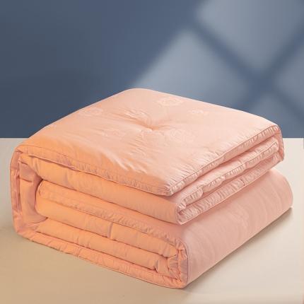 91家纺网 家纺一手货源 找家纺 一加一 2025新款100支全棉大提花大豆被 粉玉