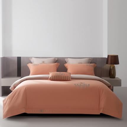 91家纺网 家纺一手货源 找家纺 （总）高大尚 2023秋冬新品长绒棉磨毛高端绣花四件套柯拉系列