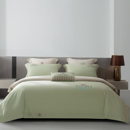 91家纺网 家纺一手货源 找家纺 （总）高大尚 2023秋冬新品长绒棉磨毛高端绣花四件套柯拉系列