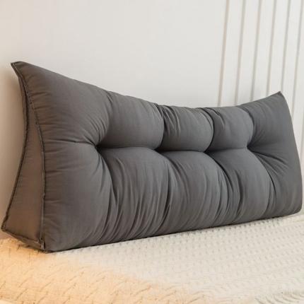 91家纺网 家纺一手货源 找家纺 碧尔 2025新款简约纯色床靠背 高级灰