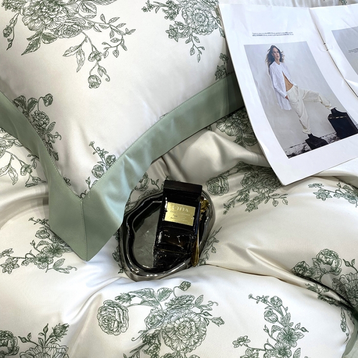 91家纺网 家纺一手货源 找家纺 （总）优悦 2023新款轻奢磨毛四件套-花玉成妆