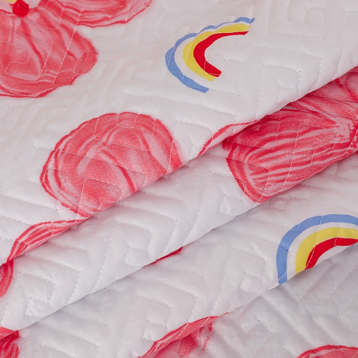 91家纺网 家纺一手货源 找家纺 艾兜坊 2023新款磨毛夹棉花边双人枕套 花卉-粉