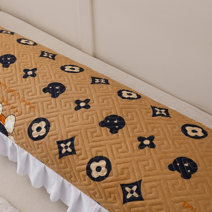 91家纺网 家纺一手货源 找家纺 艾兜坊 2023新款磨毛夹棉花边双人枕套 山茶花