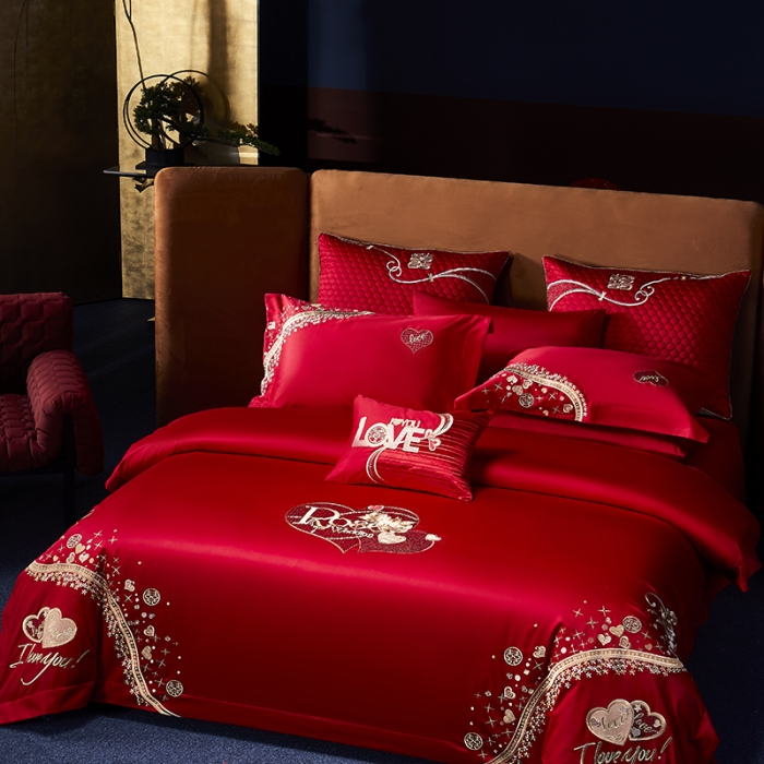 91家纺网 家纺一手货源 找家纺 高大尚 2023秋冬新品长绒棉臻棉系列四件套 花语