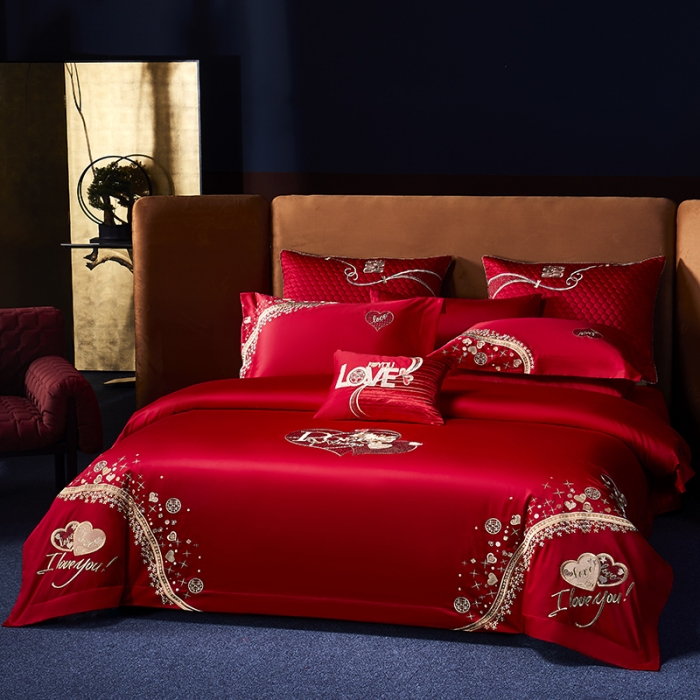 91家纺网 家纺一手货源 找家纺 高大尚 2023秋冬新品长绒棉臻棉系列四件套 花语