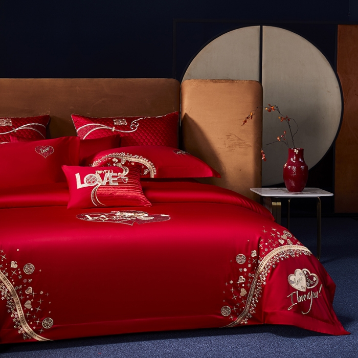 91家纺网 家纺一手货源 找家纺 高大尚 2023秋冬新品长绒棉臻棉系列四件套 花语