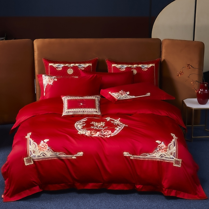 91家纺网 家纺一手货源 找家纺 高大尚 2023秋冬新品长绒棉臻棉系列四件套 美好时光