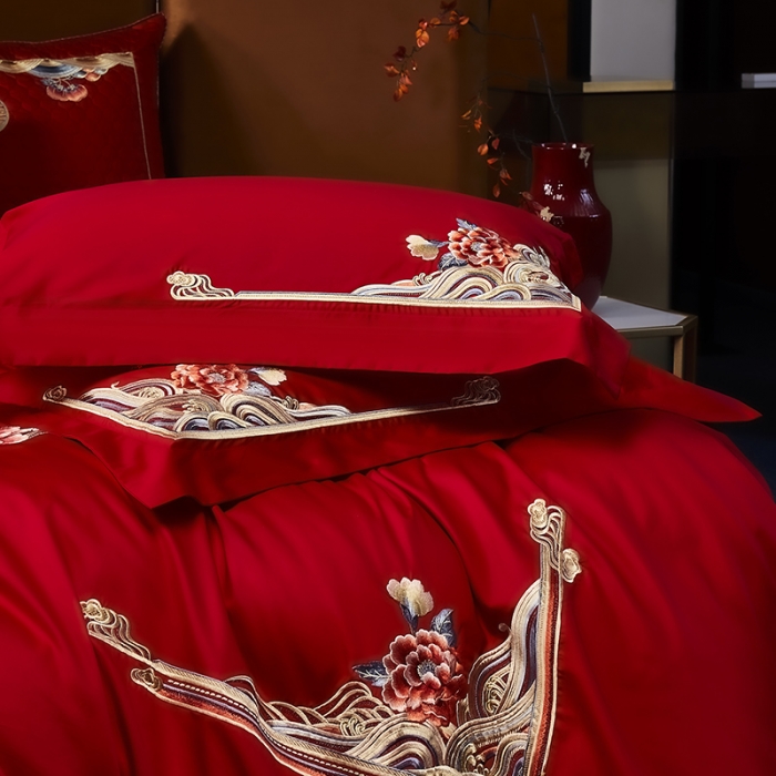 91家纺网 家纺一手货源 找家纺 高大尚 2023秋冬新品长绒棉臻棉系列四件套 美好时光