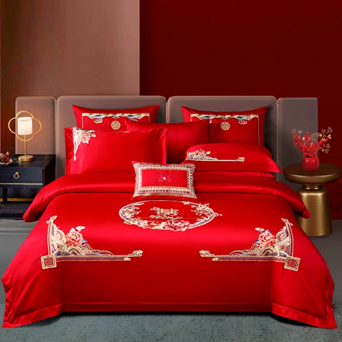 91家纺网 家纺一手货源 找家纺 高大尚 2023秋冬新品长绒棉臻棉系列四件套 美好时光