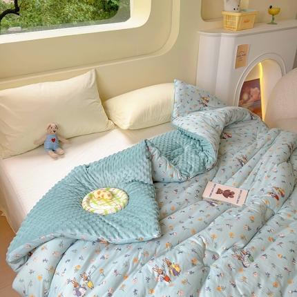 木堇家居 2023新款秋冬针织豆豆大豆四季被 彼得兔-豆豆被