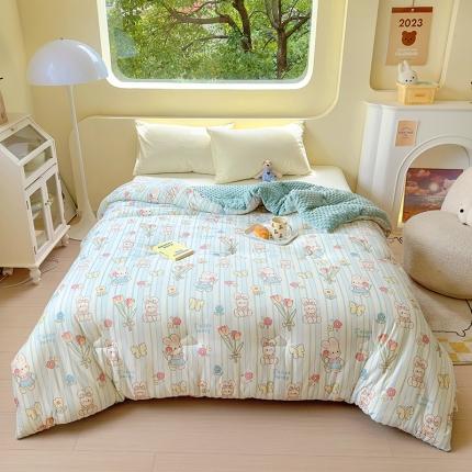 91家纺网 家纺一手货源 找家纺 （总）木堇家居 2023新款秋冬针织豆豆大豆四季被