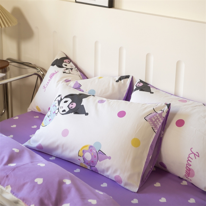 91家纺网 家纺一手货源 找家纺 博雅 2023新款三丽鸥卡通全棉四件套系列--第二批 甜圈库洛米