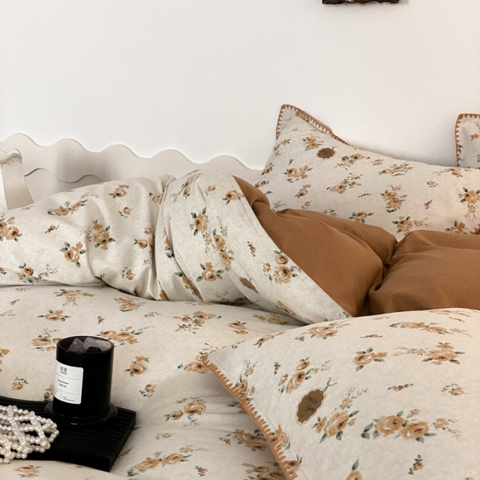 91家纺网 家纺一手货源 找家纺 （总）旷野 2023秋冬磨毛碎花四件套