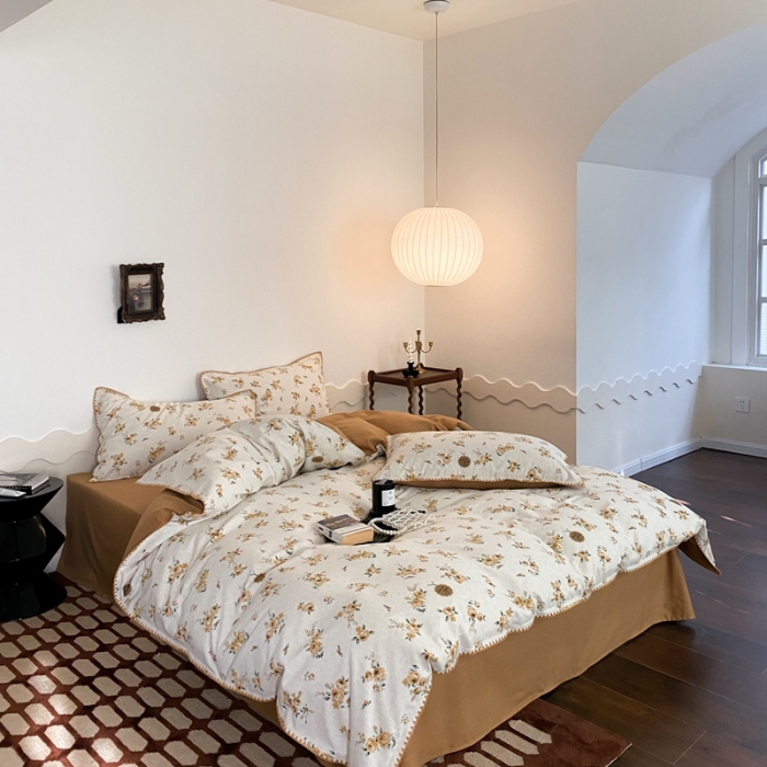 91家纺网 家纺一手货源 找家纺 （总）旷野 2023秋冬磨毛碎花四件套