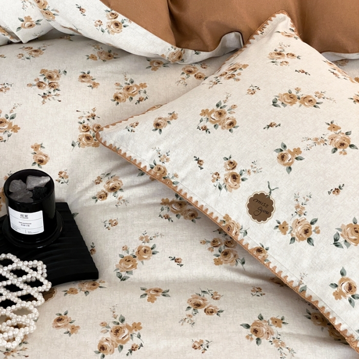 91家纺网 家纺一手货源 找家纺 （总）旷野 2023秋冬磨毛碎花四件套