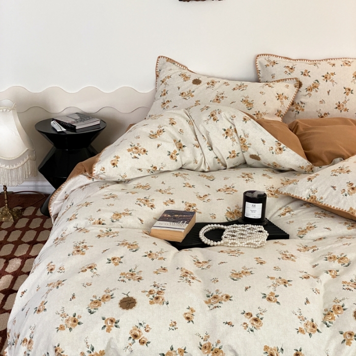 91家纺网 家纺一手货源 找家纺 （总）旷野 2023秋冬磨毛碎花四件套