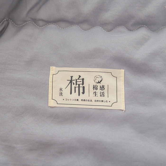 91家纺网 家纺一手货源 找家纺 艾兜坊2023新款水洗棉夏被浅灰