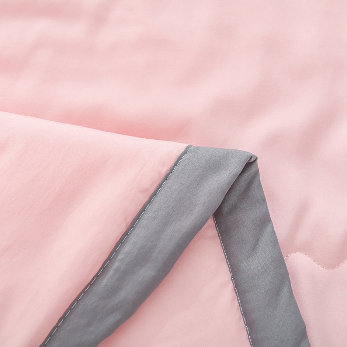 91家纺网 家纺一手货源 找家纺 艾兜坊2023新款水洗棉夏被玉色