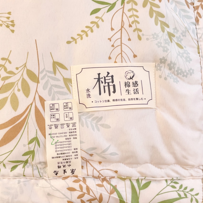 91家纺网 家纺一手货源 找家纺 艾兜坊2023新款水洗棉夏被枝繁叶茂