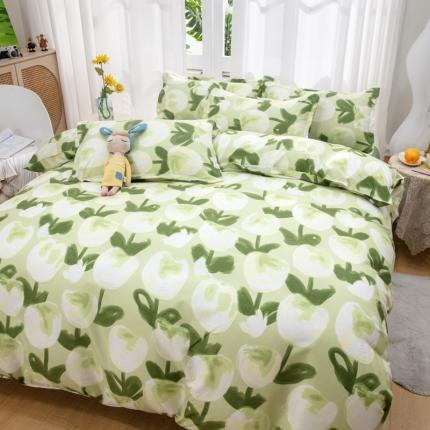 2023新款亲肤棉美棉芦荟棉四件套美棉（8月）新花色 米兰的春天