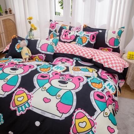 2023新款亲肤棉美棉芦荟棉四件套美棉（8月）新花色 无敌可爱