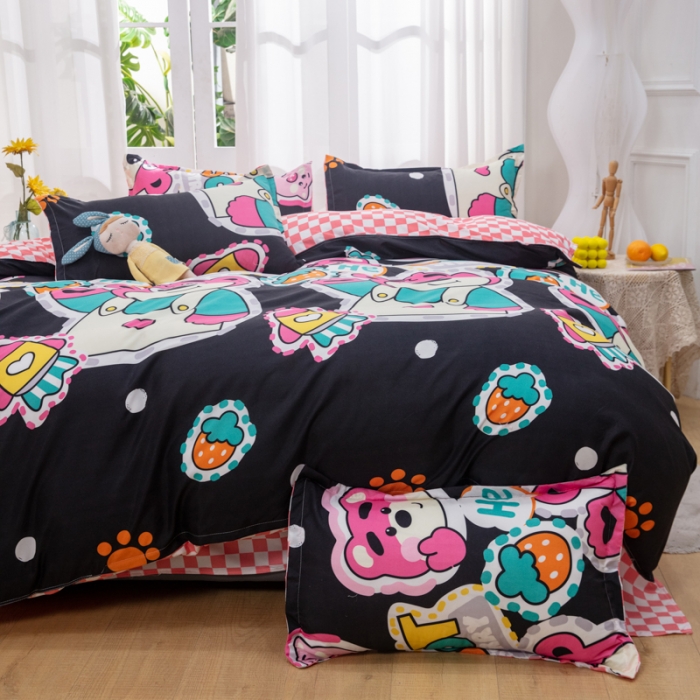 91家纺网 家纺一手货源 找家纺 2023新款亲肤棉美棉芦荟棉四件套美棉（8月）新花色 无敌可爱